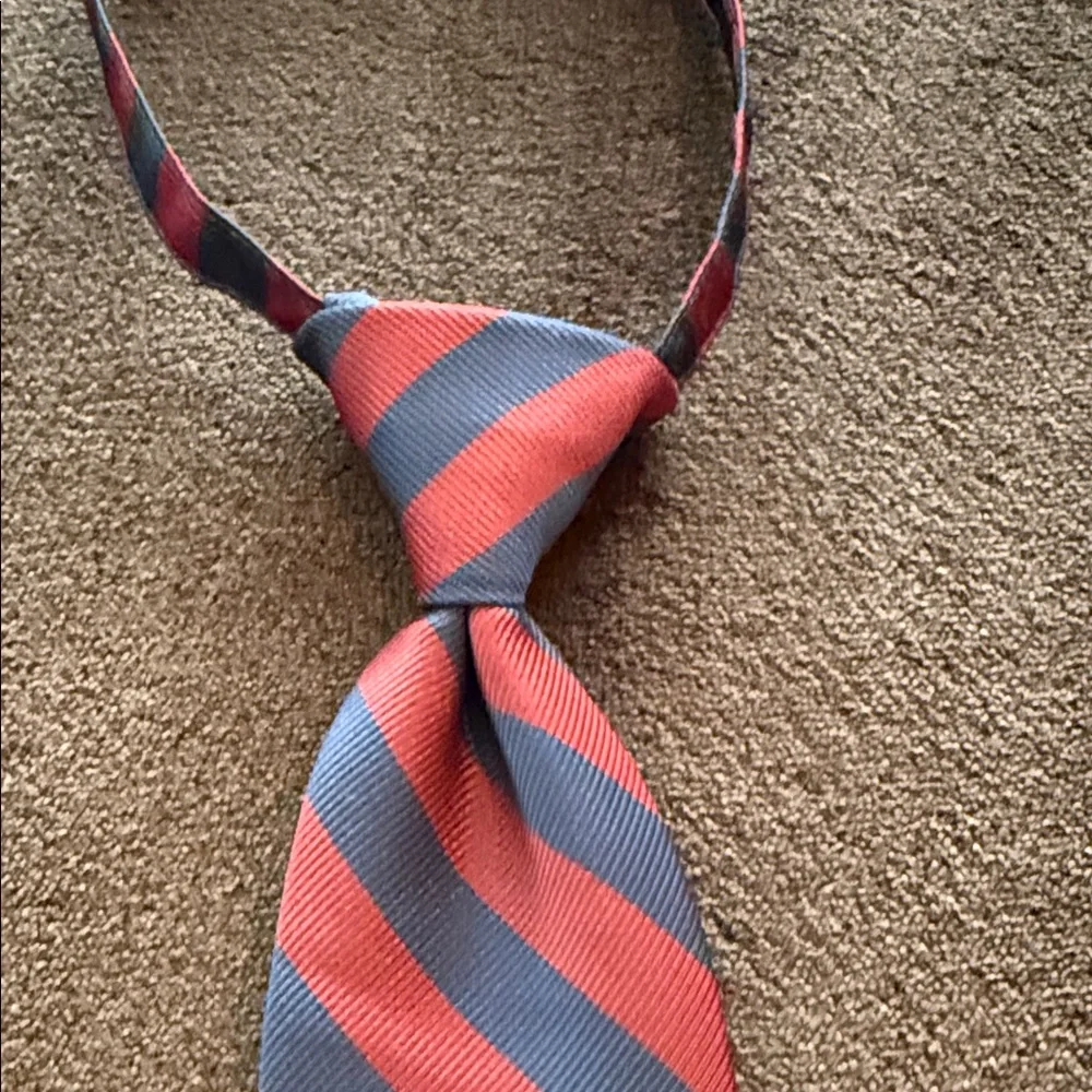 Janie and Jack Boys Red and Blue Striped Necktie